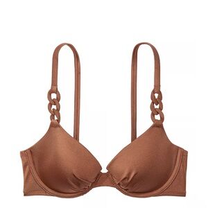 Victoria’s Secret Swim Chain Link Icon Push Up Bikini Top